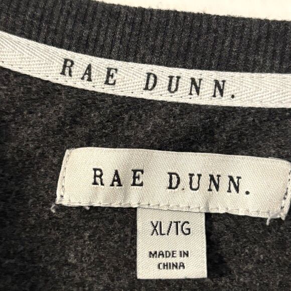Rae Dunn XOXO charcoal color hi lo soft sweatshirt tunic XL - Picture 7 of 9